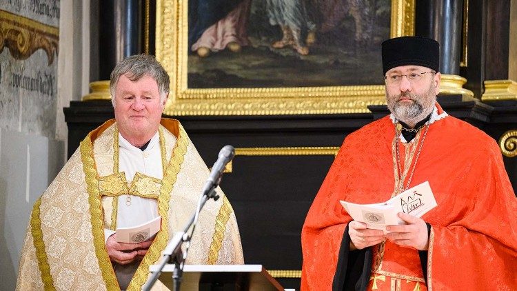 Maria Waldrast, 14.3.2022, v.l.: Bischof Scheuer, Generalvikar Kolasa