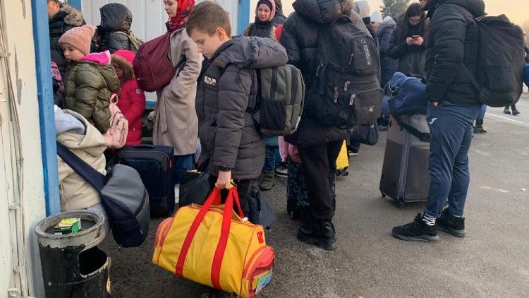 Refugiados en la frontera con Eslovaquia