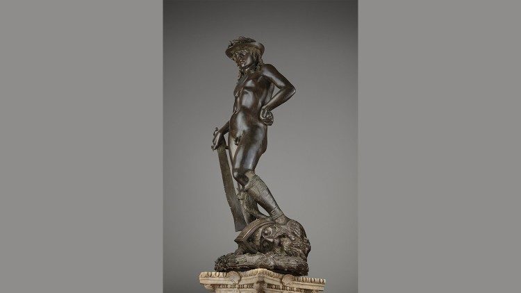 Donatello, David vittorioso, 1435-1440 circa. Firenze, Museo Nazionale del Bargello. Su concessione del Ministero della Cultura. Foto Bruno Bruchi