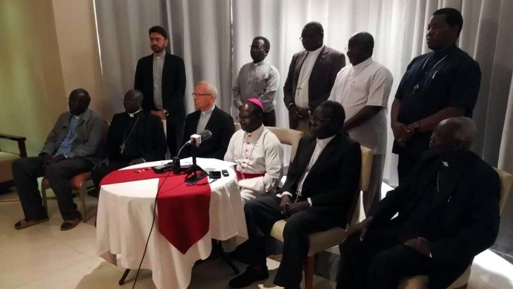 Présentation du logo et de la devise à Juba, ce 23 mars 2022.