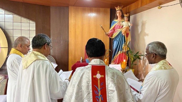 Some of the bishops of northeast India at the Consecration of Ukraine and Russia. 