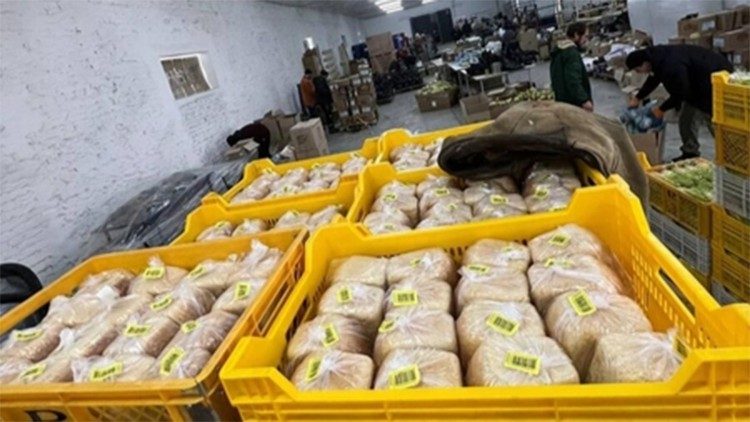 Un deposito di aiuti del Pam/Wfp a Leopoli, in Ucraina
