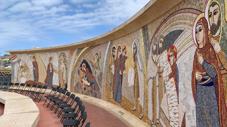 Mosacis by Fr. Rupnik at the Shrine of Our Lady of Ta'Pinu