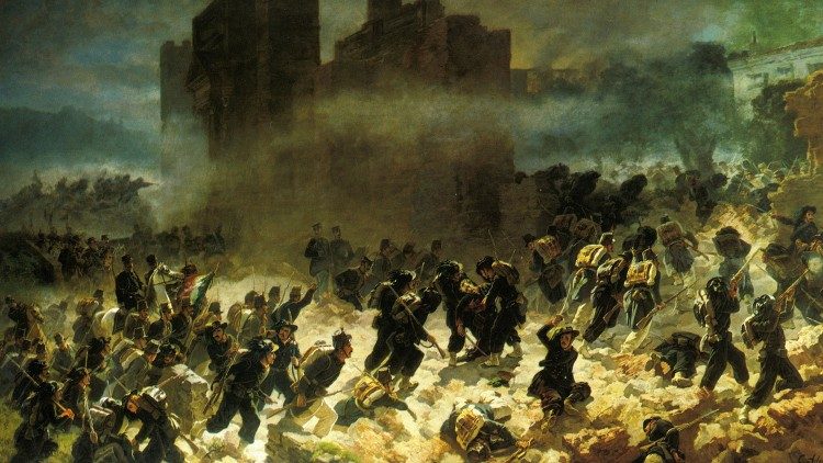 La Breccia di Porta Pia (dipinto di Carlo Ademollo).