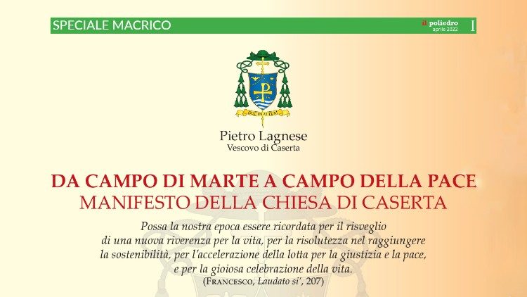 Il frontespizio del Manifesto della Chiesa di Caserta sull'ex Macrico