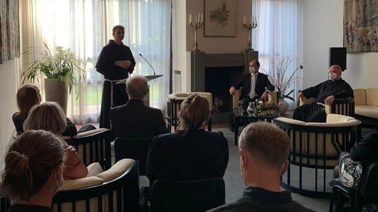 Br. Andreas Murk OFMConv in der Residenz der deutschen Botschaft beim Heiligen Stuhl (copyright:  Deutsche Botschaft beim Heiligen Stuhl)