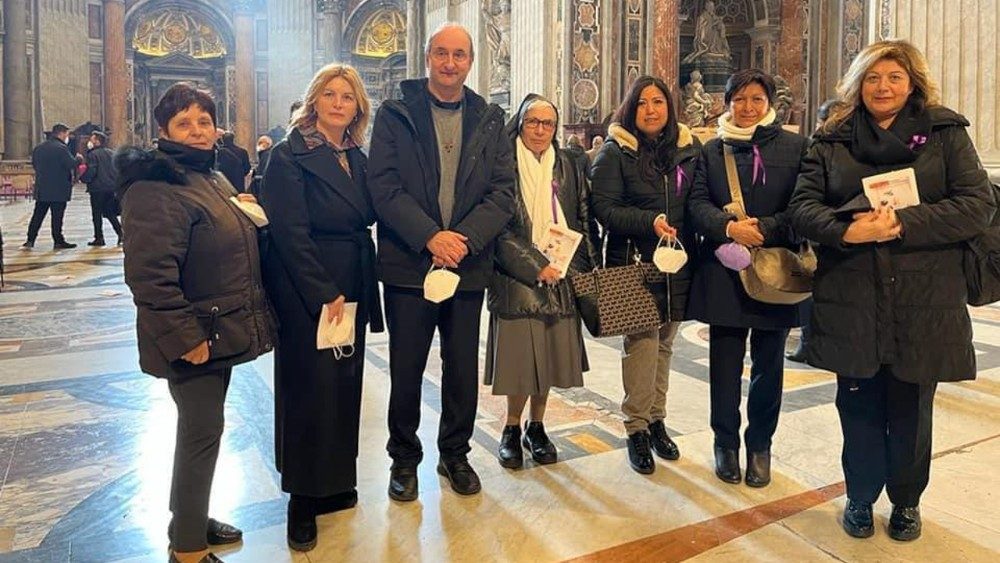 Alcuni operatori dell'area malattie reumatiche della diocesi di Roma in San Pietro