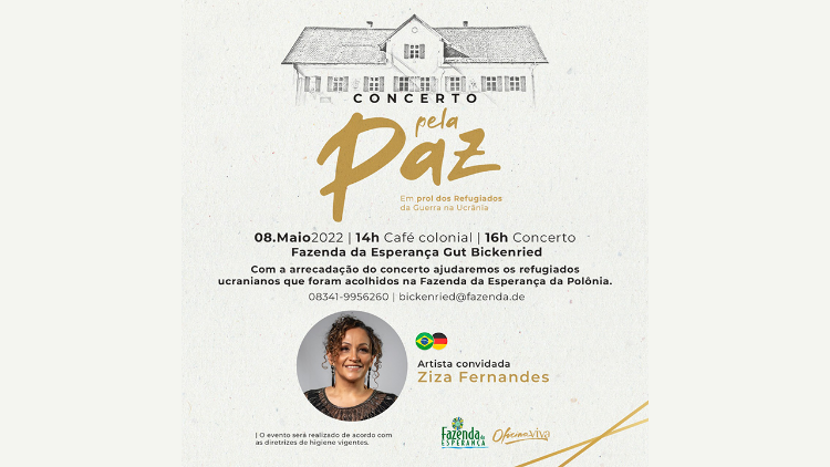 A divulgação do Concerto pela Paz de 8 de maio