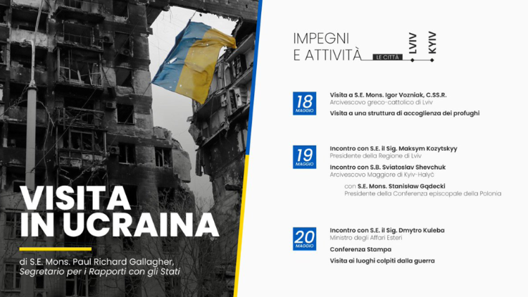 Infos auf Italienisch zum Ukraine-Besuch von Erzbischof Gallagher