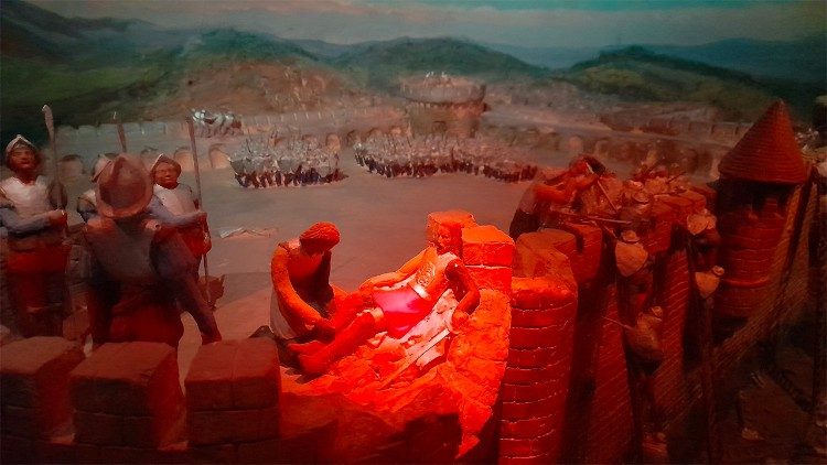 Representación de la conversión de San Ignacio de Loyola