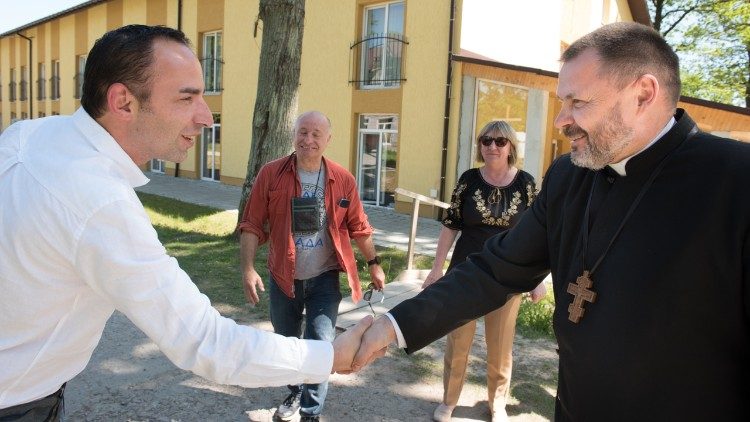 Christoph Lehermayr und der Caritas-Direktor von Sambir-Drohobytsch, Ihor Kazankevych