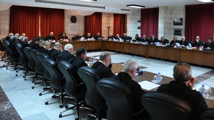 Падчас сустрэчы біскупаў-маранітаў у Бкерке