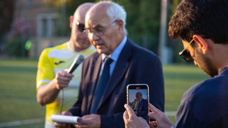 El Presidente de ASD Sport in Vaticano, Domenico Ruggiero