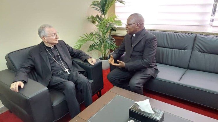 El Cardenal Parolin y el Presidente de la Cenco