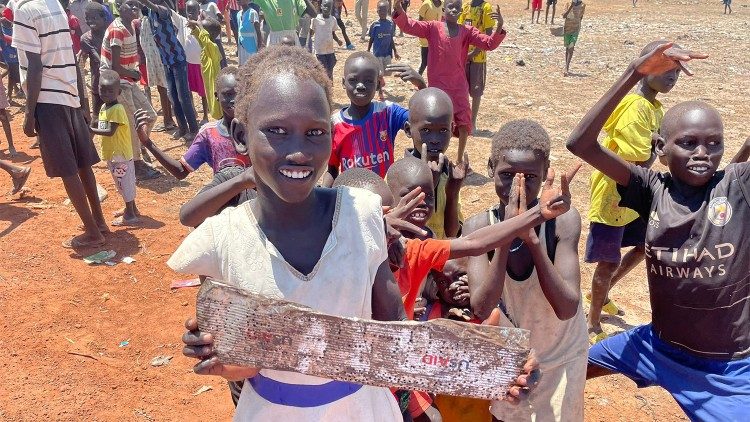 Smiling and dancing children