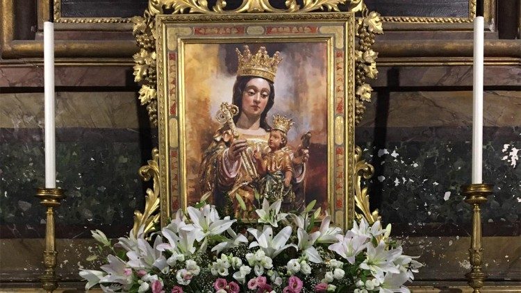 Imagen de la Patrona de la Diócesis y de la Ciudad de Málaga, Santa María de la Victoria