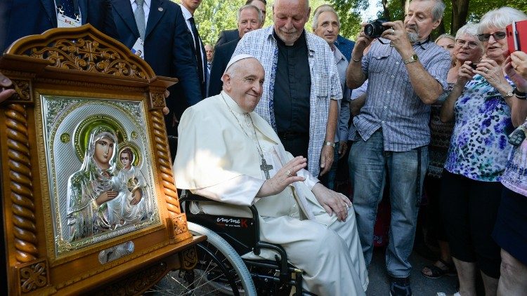 Візіт Папы ў Цэнтр гасціннасці і духоўнасці святога Альфонса ў Квебеку