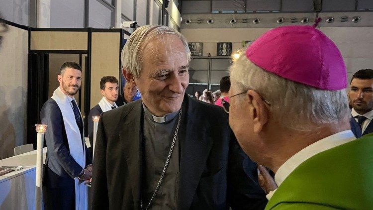 Il cardinale presidente Cei, Matteo Zuppi al Meeting di Rimini
