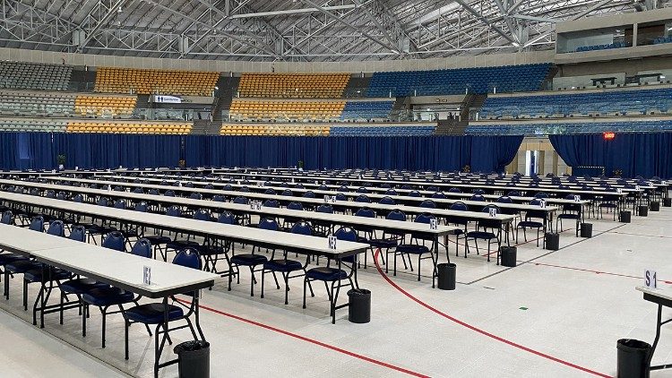 Interior do Centro de Eventos Padre Vitor Coelho de Almeida