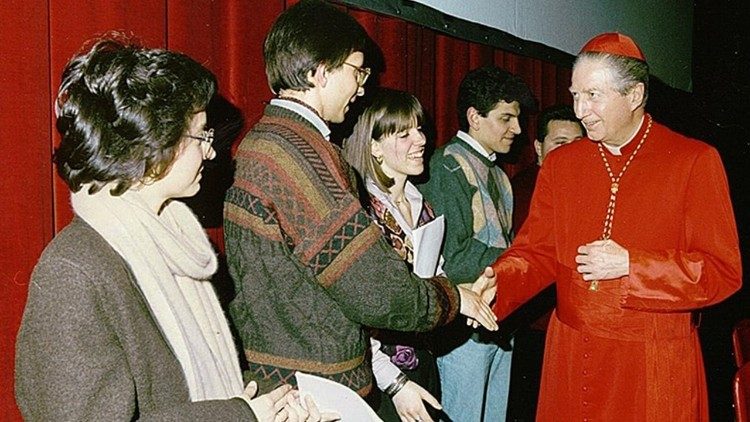 Con i giovani nell'Assemblea di Sichem, nel 1989
