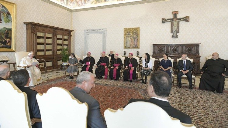 Pope Francis meets with members of the Populorum Progressio Foundation