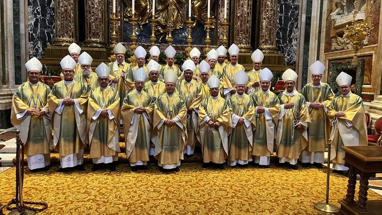 Missa na Basílica Santa Maria Maior, em Roma, os bispos das províncias eclesiásticas de Botucatu, Campinas e Ribeirão Preto.