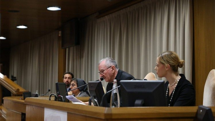 Cardinal Parolin speaks at 'The Letter' global premiere in the Vatican