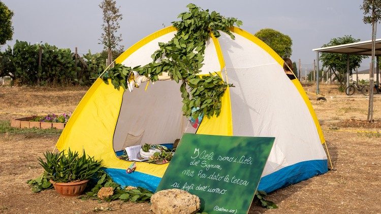 El símbolo de la carpa en el “Jardín Laudato si'”