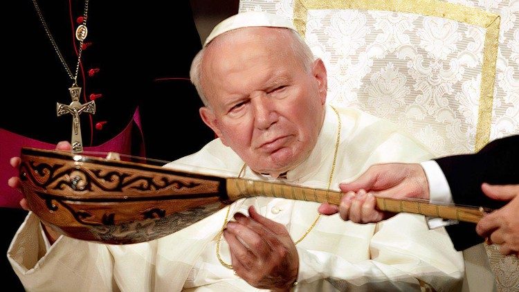 Johannes Paul bei einem Besuch in Astana