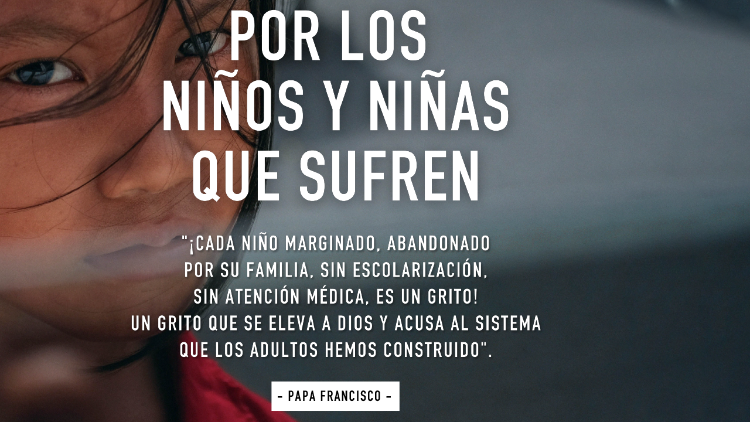 Rezar por los niños y niñas que sufren