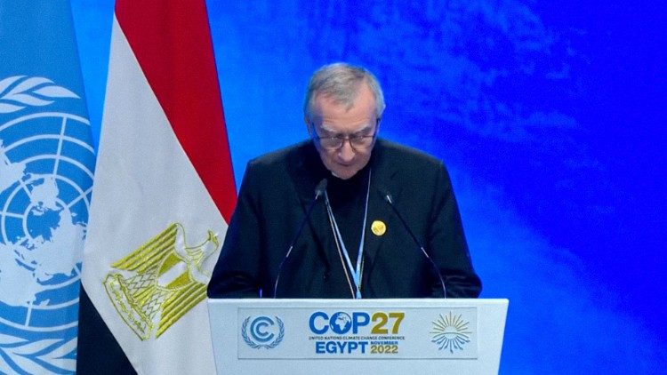Cardeal Pietro Parolin na COP27 em Sharm-el-Sheikh, no Egito