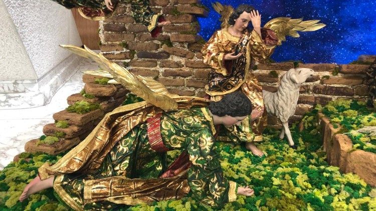 Ángeles en el nacimiento de Guatemala