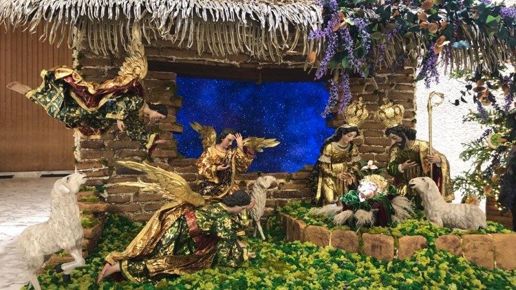Pesebre de Guatemala en el Aula Pablo VI