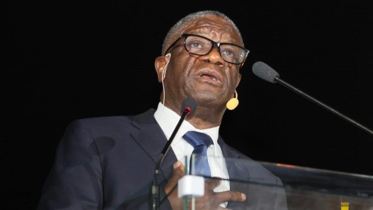 L'intervento di Mukwege all'evento nel palazzo Reale di Napoli