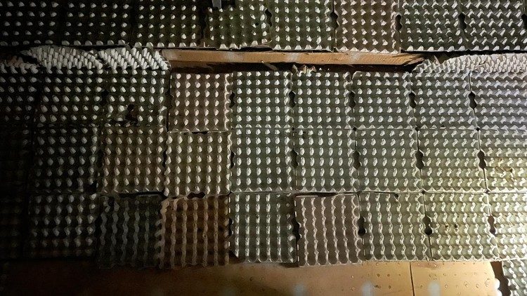 I muri della camera di tortura ricoperti da cartoni di uova per insonorizzare