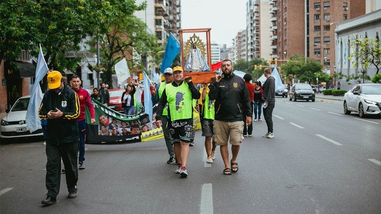 Peregrinação da Virgem de Luján pelas ruas de Buenos Aires