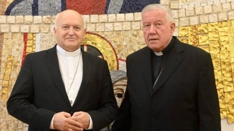 Ladislav Nemet mit seinem Vorgänger Stanislav Hocevar (r.)