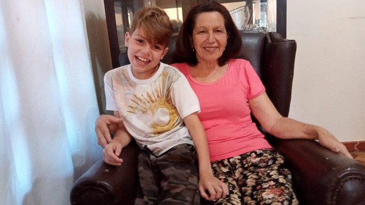 Daniel Godinho com a avó Jesuína