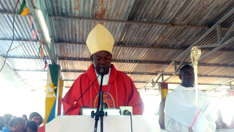Mgr Nicolas Nadji Bab à l'ouverture du FNJ 4ème édition