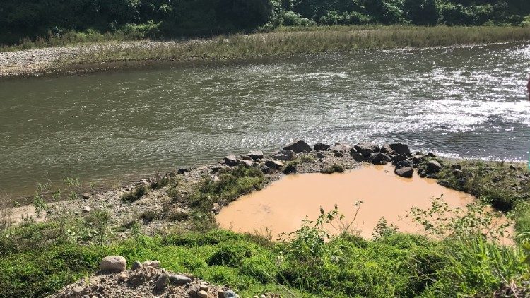 Mau Village river receding due to gravel extraction
