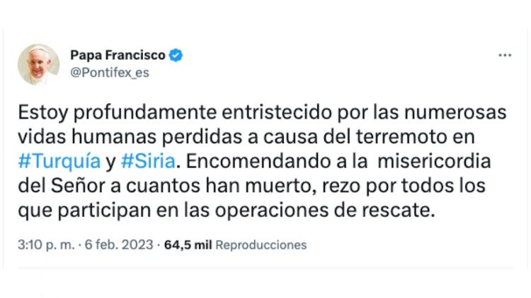 Tweet del Papa Francisco