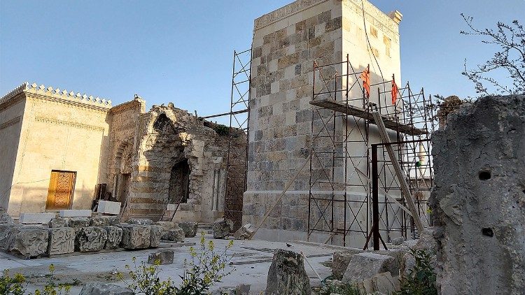 Aleppo, Moschea degli Omayyadi, Ricostruzione del minareto ©Alvaro