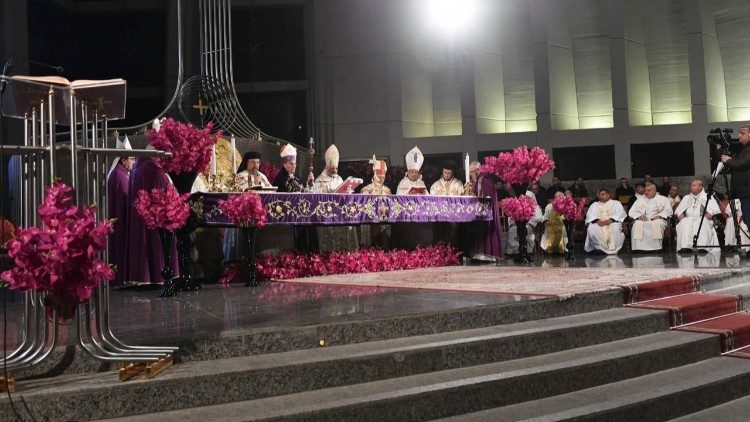 2023.02.14 Messa Apertura assemblea sinodale medio oriente presieduta dal cardinale Rai