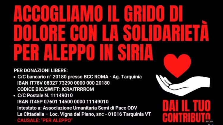 L'appello alla solidarietà sui social di "Semi di Pace"