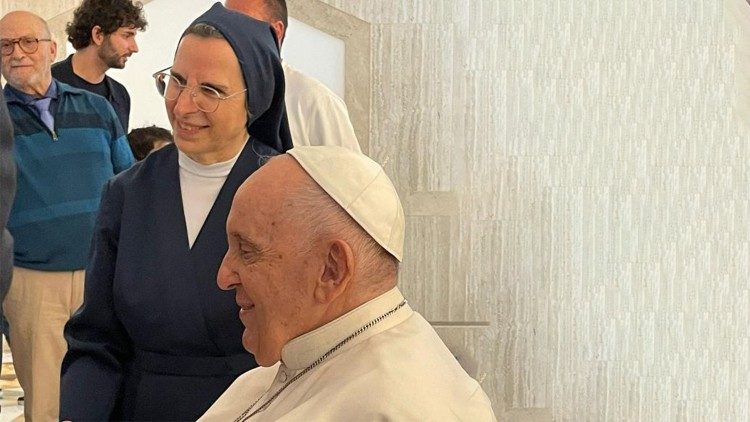 Suor Anna Luisa Rizzello con Papa Francesco