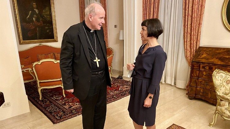 Kardinal Schönborn im Gespräch mit Gudrun Sailer