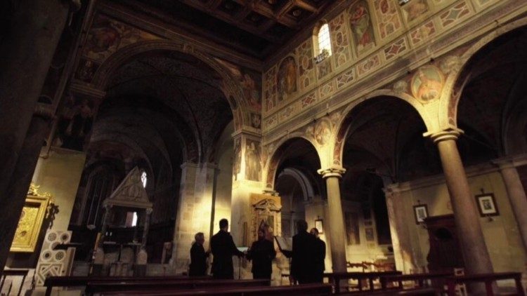 Un' altra suggestiva immagine delle esecuzioni nell'Abbazia di Farfa