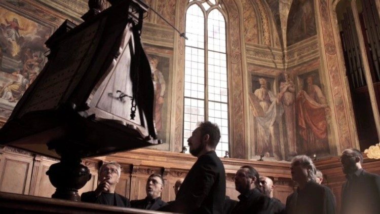 Esecuzione di un brano di Josquin nell'Abbazia di Farfa (Rieti)