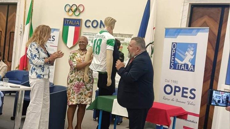 L'ambasciatrice del Sudafrica in Italia durante il suo intervento al 2° Invictus day Ambassador of Freedom 2023 