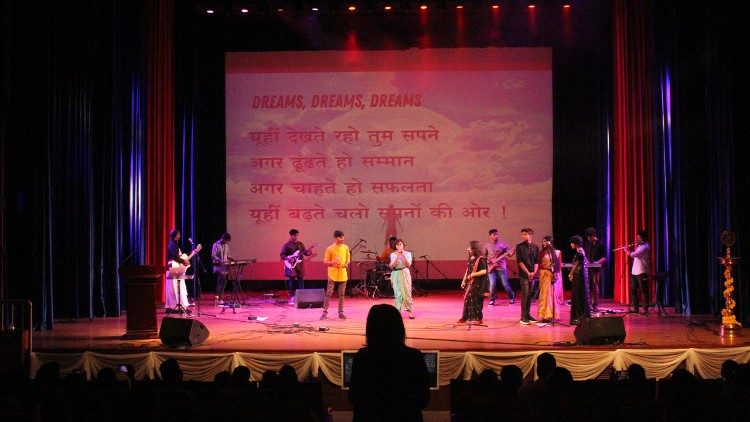 Band members perform together